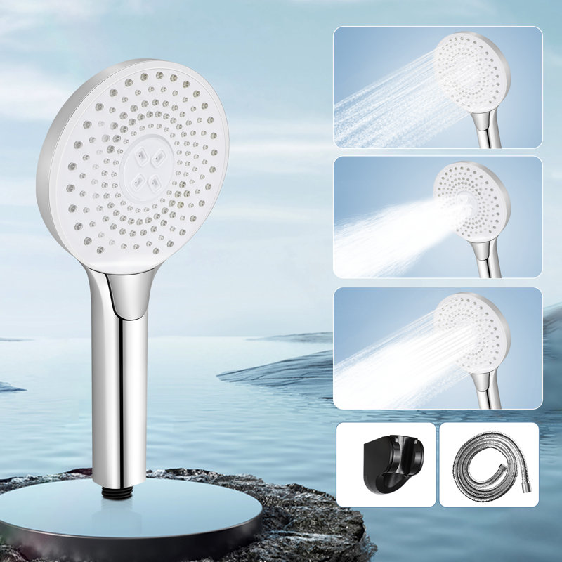 Grenier Handheld Shower Head with Water Filtration, White