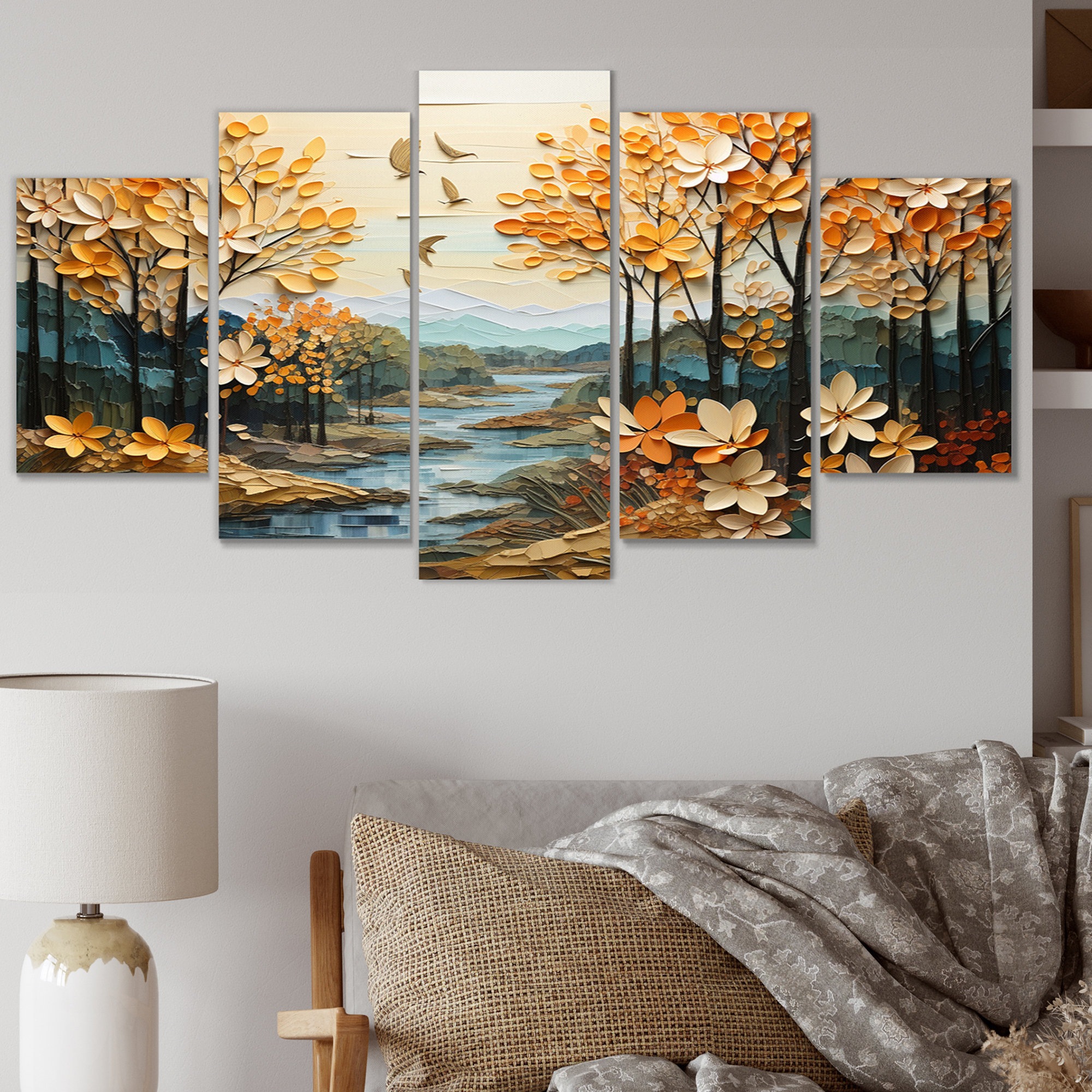 Millwood Pines Forest Enchanted Canopy Patchwork I 5 Pieces - Wayfair ...