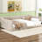 Beige Upholstered Full Xl Daybed With Side Storage - Comfortable And Stylish For Guest Area No Box Spring, Easy Assembly Process In Velvet Modern Chic Rooms Spring Needed,-978154538