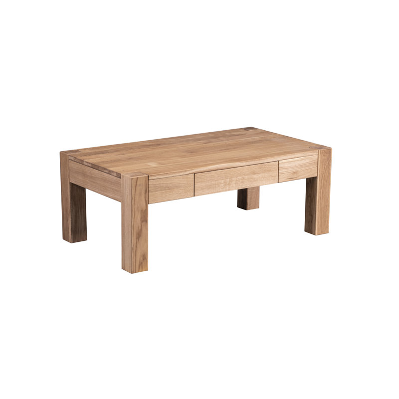 Petoskey Solid Wood Four Leg Coffee Table with Storage