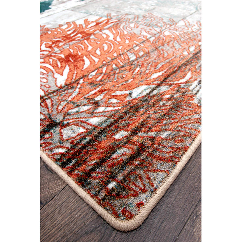 Aziz Abstract Indoor Rug, Round 8'