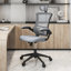 Techni Mobili Modern High-Back Mesh Executive Office Chair with Headrest and Flip-Up Arms
