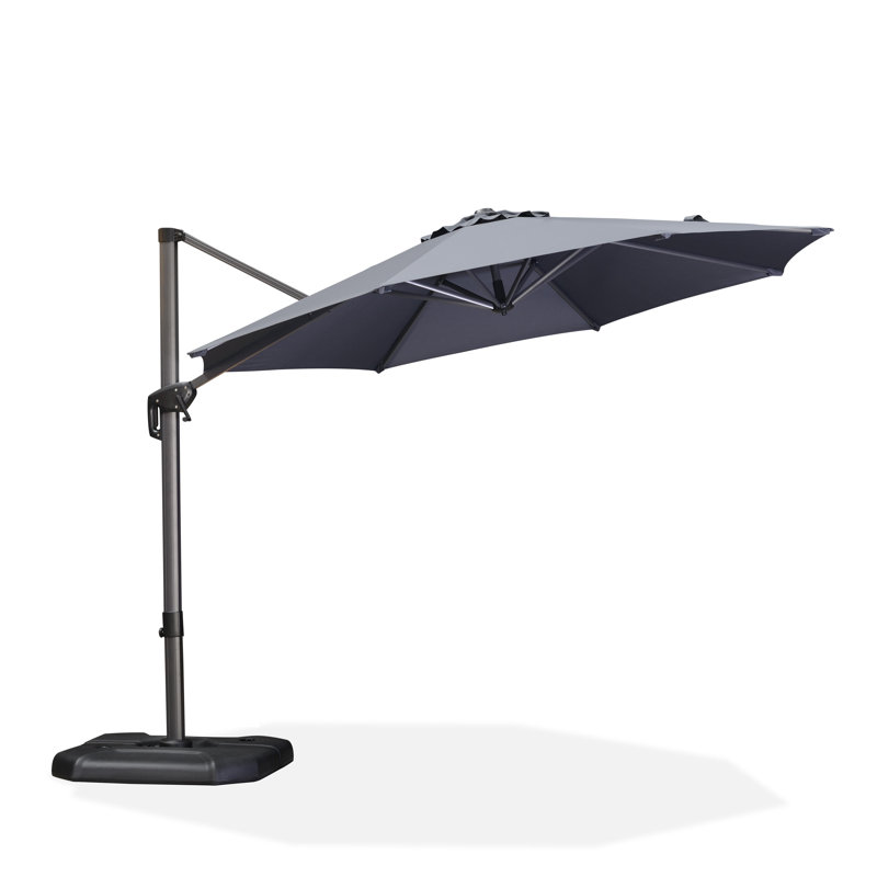 Sturdy Cantilever Parasol, Grey, 274cm H x 305cm W x 305cm D