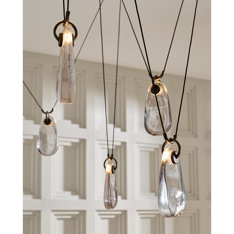 Melt 5 - Light LED Chandelier, Matte Black