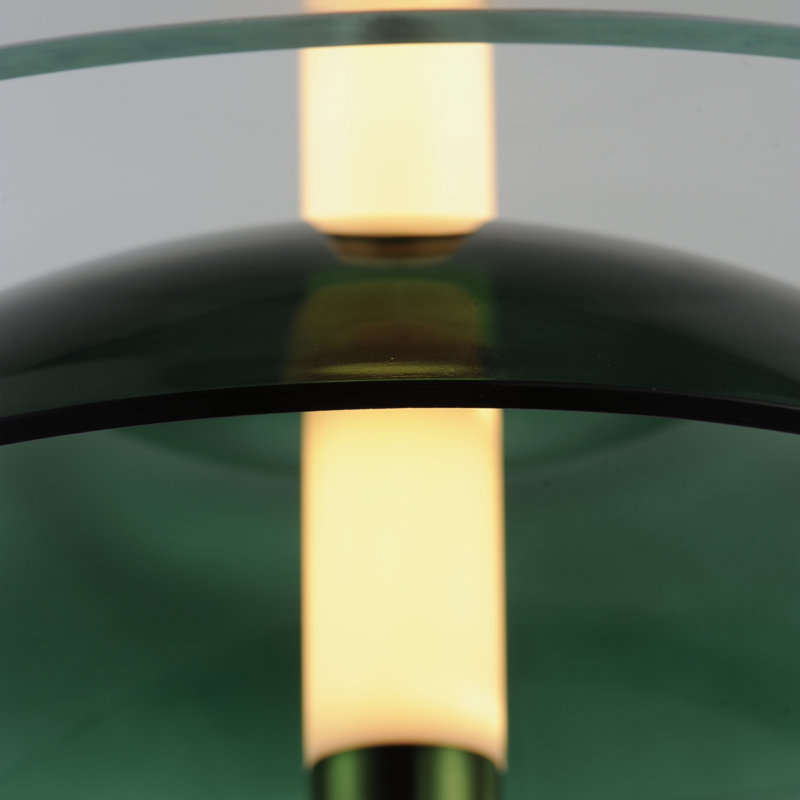 Arya 2 - Light LED Pendant, Emerald Green/Clear, French Gold