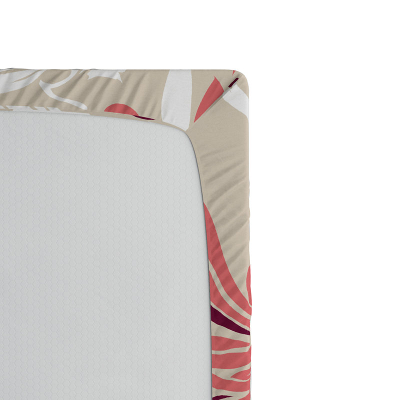 Microfiber Floral Fitted Sheet, Full Fitted Sheet
