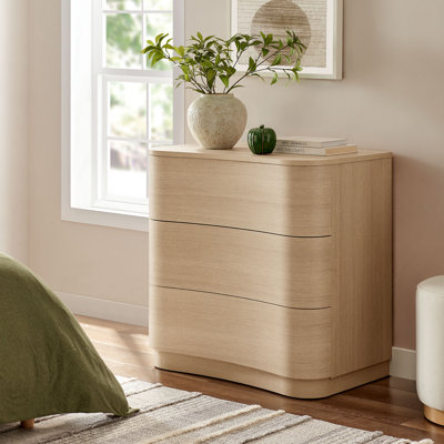 Commode compacte incurvée à 3 tiroirs Mirae