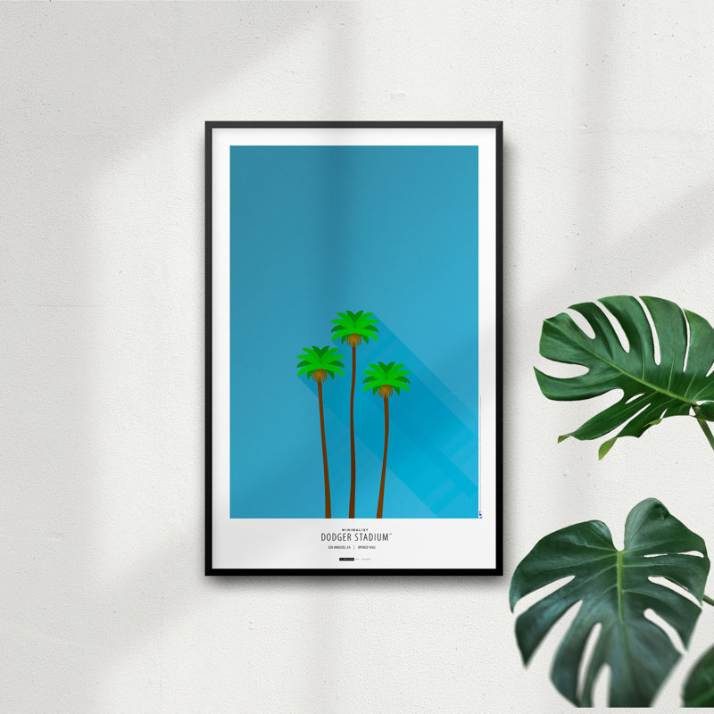 «Minimalist Dodger Stadium» par S. Preston, impression sur toile non encadrée