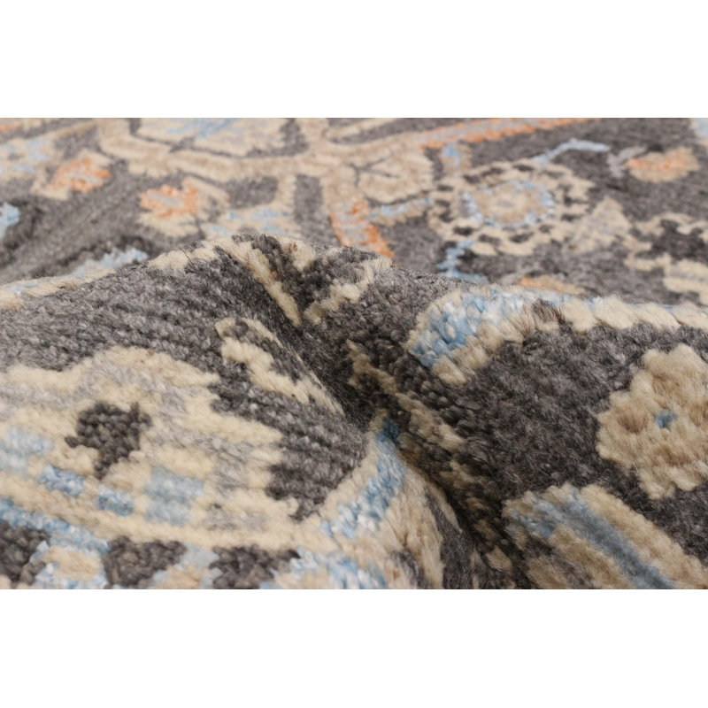 Tapis gris Jules Serapi 5 pi 1 po x 7 pi 6 po