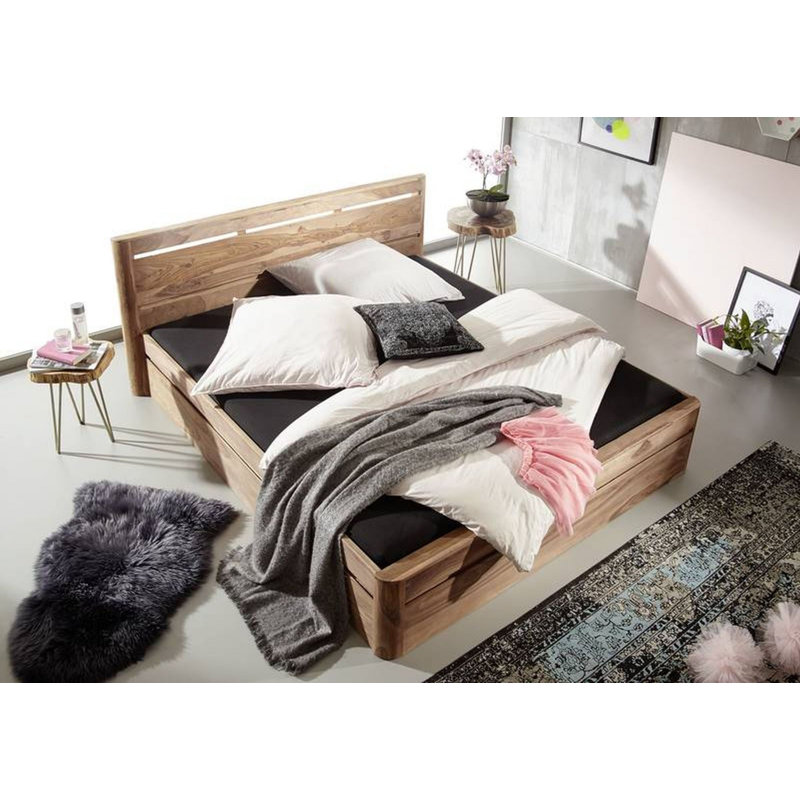 Toronto Solid Wood Bed, Super King (6'), None