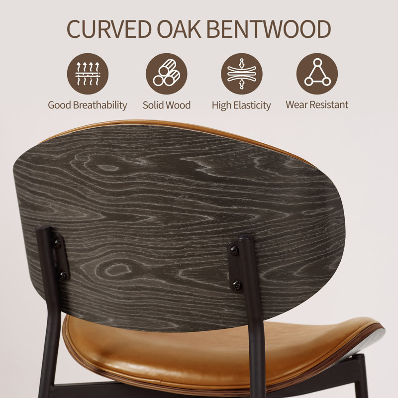 46cm H Upholstered Side Chair, Brown