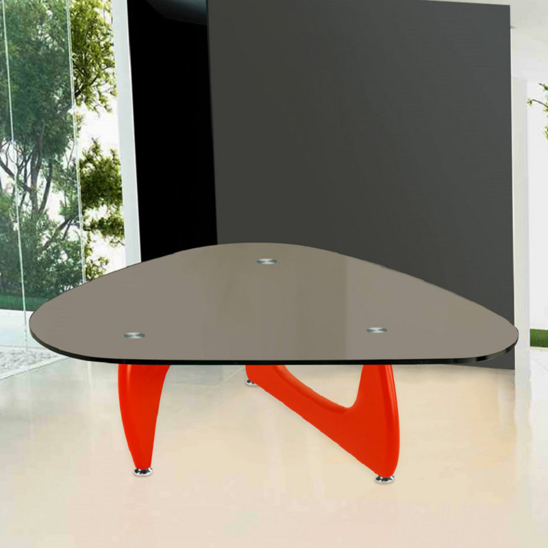 Table basse Canarsie, rouge, Noir