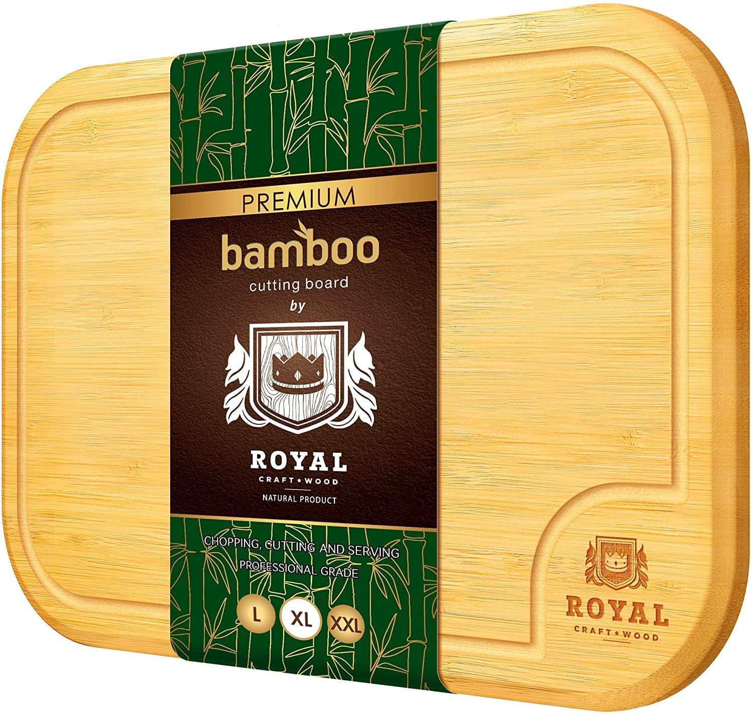 ROYAL CRAFT WOOD Luxury Cutting Boards for Kitchen - Reversible Wood  Cutting Board Set, Thick Chopping Board - Wooden Cutting Board Set with  Juice