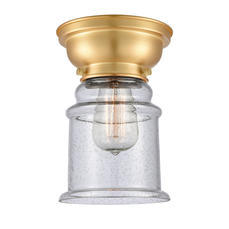Plafonnier encastré 1 lumière 6,25 po Alexandira, Ampoule non incluse, Grainé, Or satiné