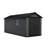 Keter Newton Plus Durable Resin Outdoor Storage Shed With Floor and Double Doors for Garden Patio Furniture and Tools, Graphite Grey (6 Available Sizes)-100403874