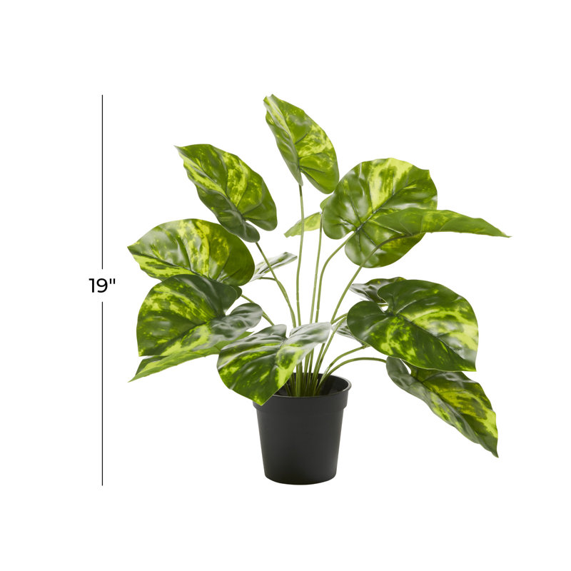 19.05'' Faux Lime Plant in Metal Pot