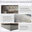 Grand lit plateforme tapissier grand format avec dossier rembourré surdimensionné et structure en bois massif, convenant à plusieurs hauteurs de matelas, gris-2137474907-2137474911