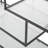 Black Metal 4 Shelf Storage Shelving Unit with Clear Glass Shelves