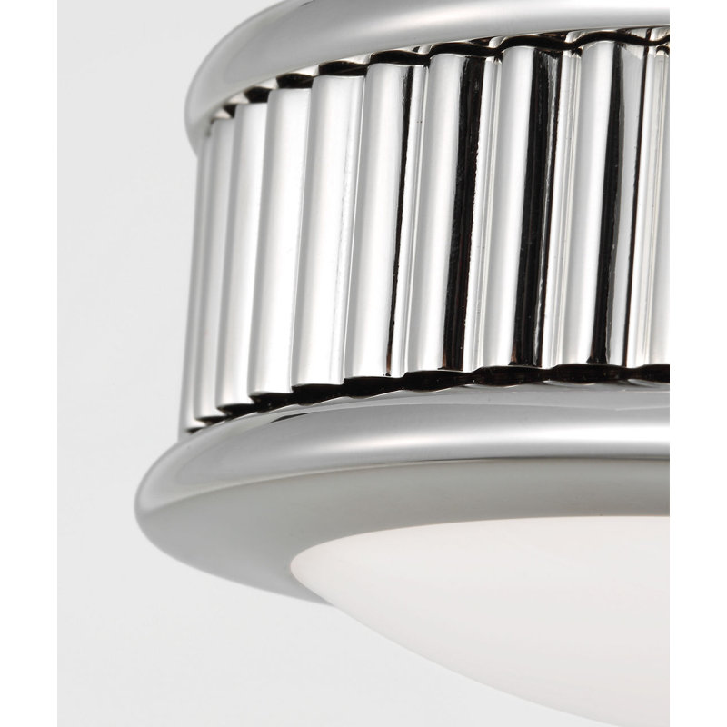 Ritz Flush Mount, Polished Nickel, 2" H x 5" W x 5" D