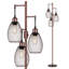 Lampe sur pied de style industriel avec lampe sur pied et cage en forme de goutte