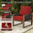4-Piece 5-Person Solid Wood Outdoor Conversation Set-479156980