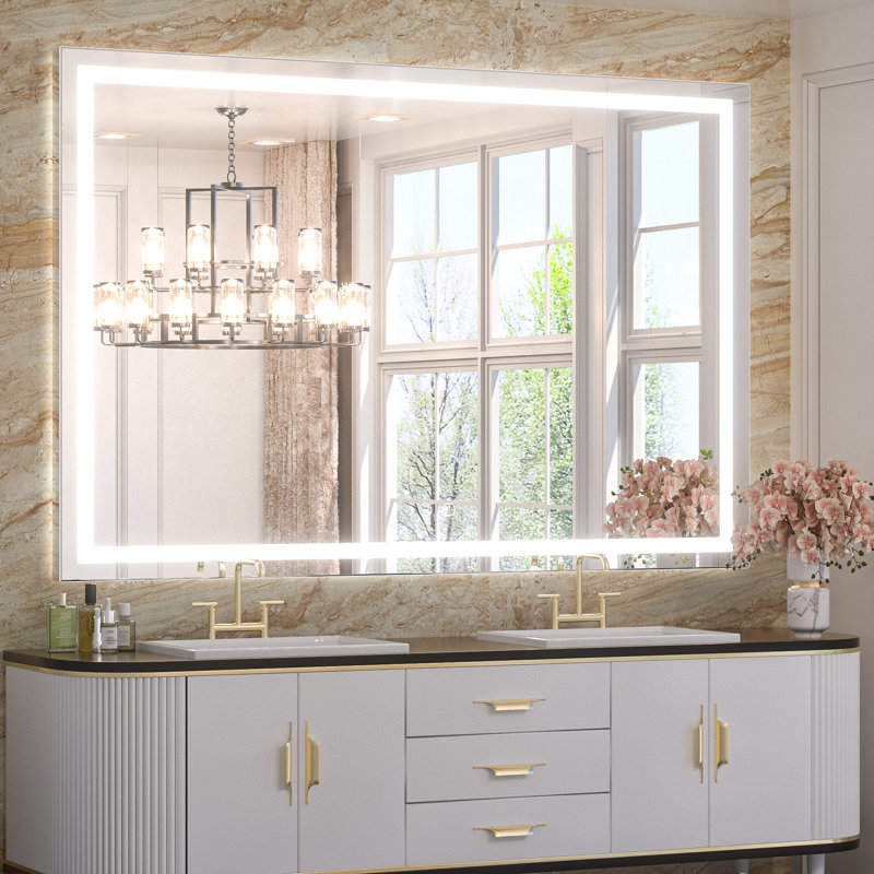 Miroir de salle de bain / meuble-lavabo Martrez, 48 po x 36 po