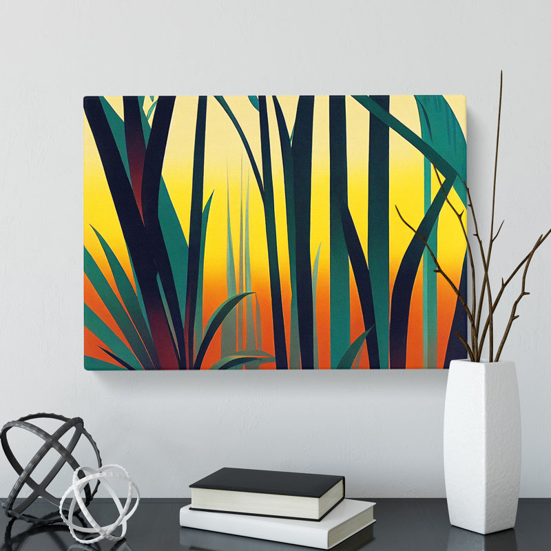Deco Jungle - Wrapped Canvas, 50cm H x 76cm W x 3cm D