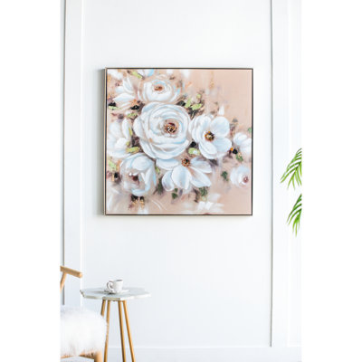 Art mural sur toile 36 "X Multicolor Flower, décoratif pour vestibule, chambre à coucher, décoration de salle à manger, cuisine