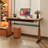 Solid wood electric height-adjustable desk with drawers-553788645