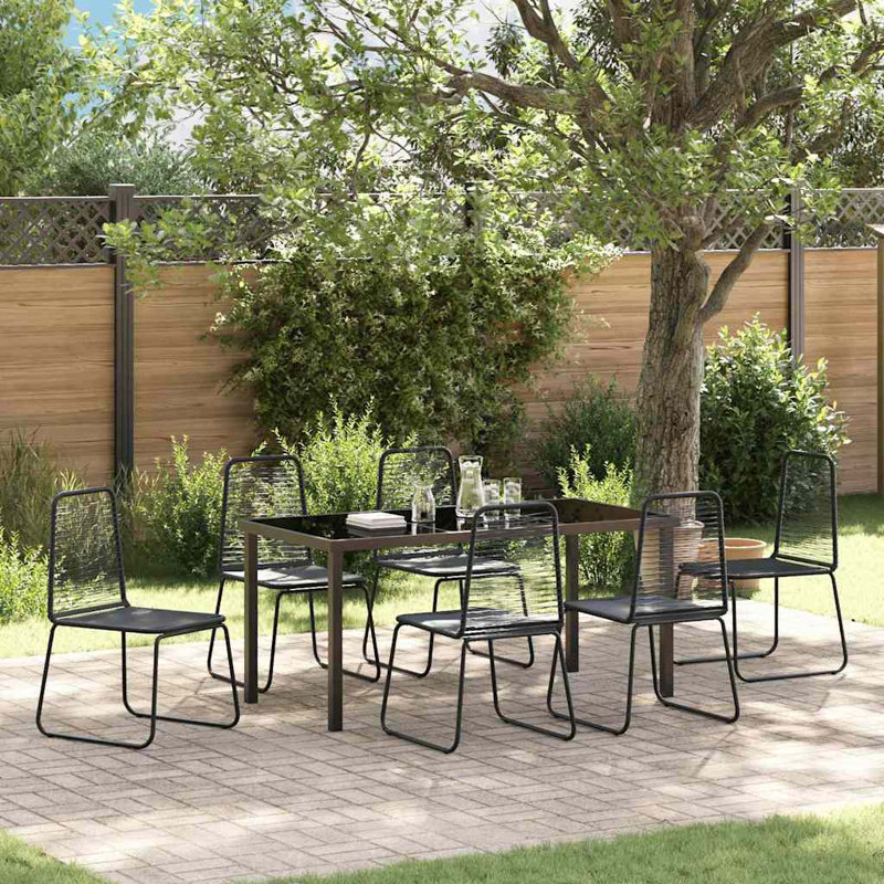 Patio Dining Set with, 73 cm H x 160 cm W x 80 cm D, 6, 7