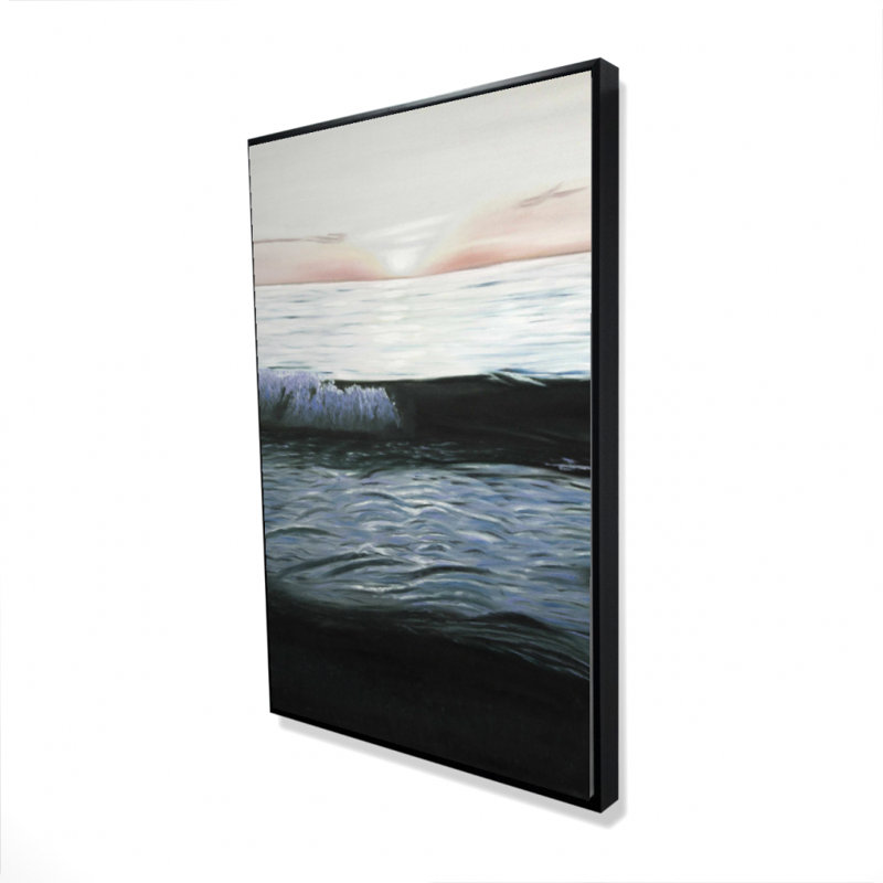 "Coucher de soleil désaturé" sur toile, H 36 po x l 24 po