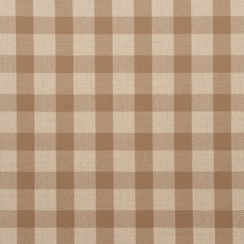 Tissu à carreaux en laine Galt, Pêche / crème