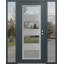 Porte d'entrée avant prémontée à 2 panneaux latéraux en acier argenté anthracite / anthracite-119905894-119905895-119905890