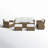 7 - Person Patio Conversation Set with Cushions-1187736438-1187736433