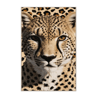 Washable Ethiopian Cheetah Big Cats Area Rug