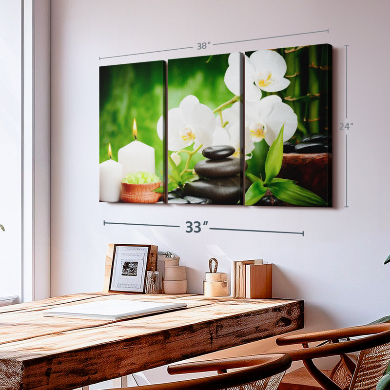 Nature " Spa " 3 - Pieces, 38" H x 24" W