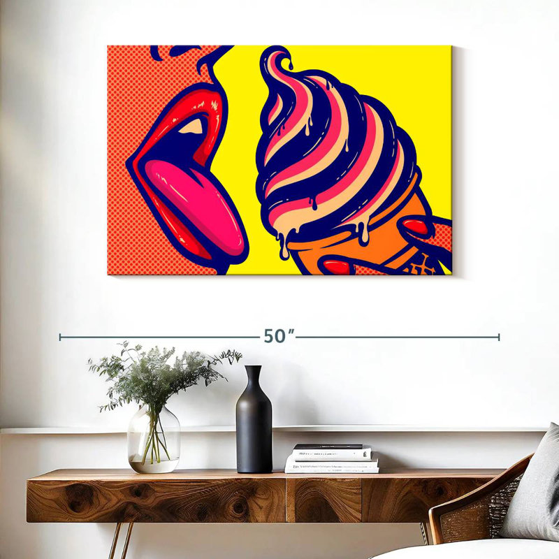 Yarlin Comic Ice Cream, 26" H x 39" W