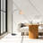 Aurane 1 Light Floor Lamp With Matte Black Finish And Natural Rattan Shade