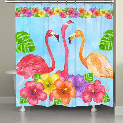 Rideau de douche simple floral Fleury