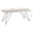 78" Karlie Pine Solid Wood Top Metal Base Dining Table 