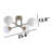 4 Lights Metal Body Linear Globe Semi-Flush Mount-775629354-775629355