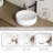 14.12W White Round Vessel Sink