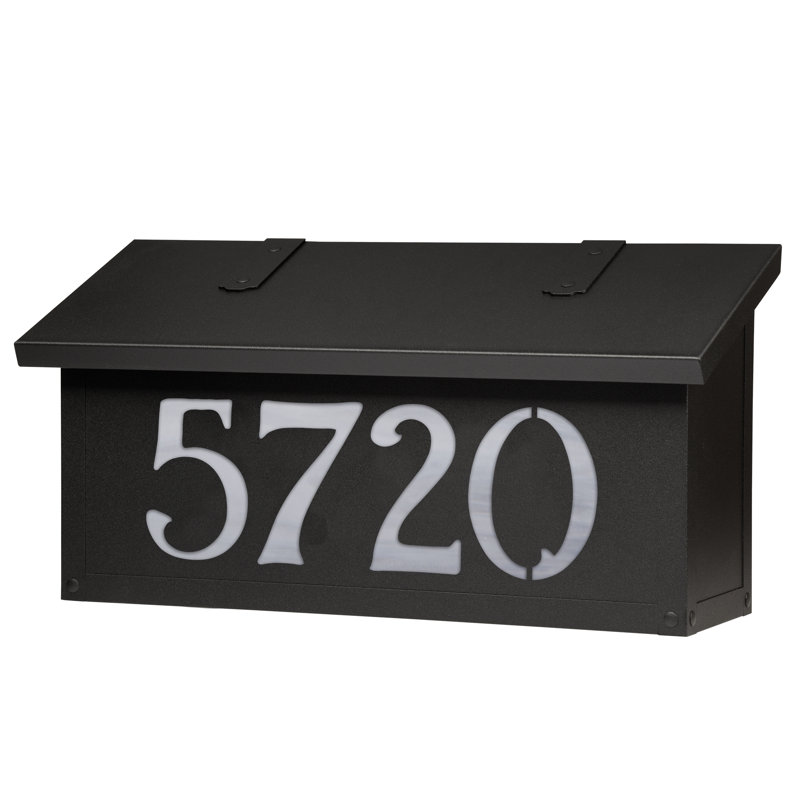 Boîte aux lettres murale classic, Oui, Noir texturé