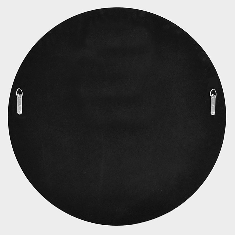 Amelda Alessandrino Round Metal Framed Mirror Ideal for Accent Mirror / Wall Mirror, Nickel
