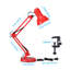 Metal Desk Lamp, Architect Gooseneck Multi-Joint Clip Table Lamp, Adjustable Swing Arm Desk Lamp, E26 Base, Red-49665478