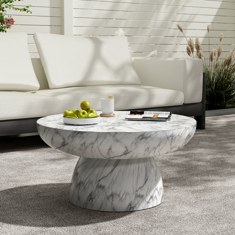 Table de bout ronde et petite table basse pour une utilisation intérieure et extérieure
