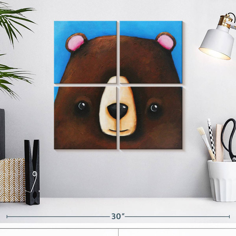 Ashelle l'ours noir, H 18 po x l 18 po