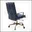 Luxueuse chaise de bureau pivotante en cuir fleur avec hauteur réglable et rembourrage confortable, parfaite pour les espaces de travail modernes.