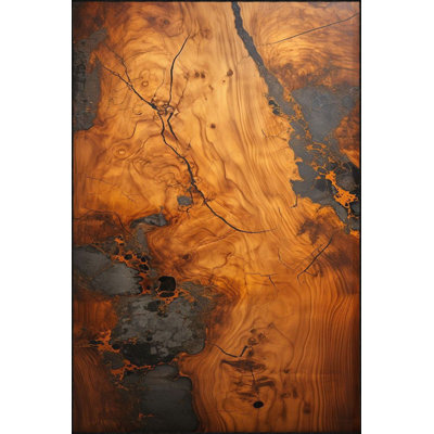 Mars Surface Themed Woven Base and Washable Rug