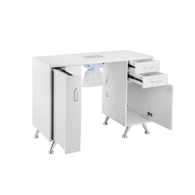 Table manucure à clou avec rangement spacieux,